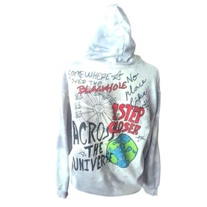 Chemistry brand Alien Streetwear Light Gray Tie Dye Hoodie Sz L
